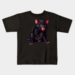 Tasmanian Devil in Pixel Form Kids T-Shirt